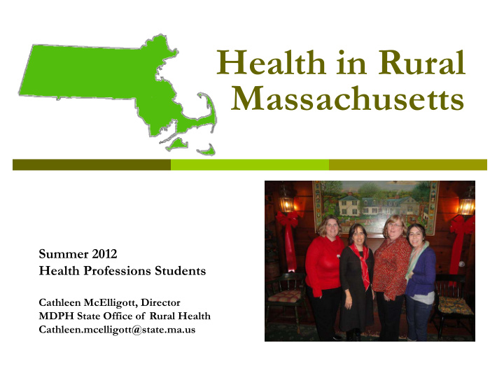 health in rural massachusetts