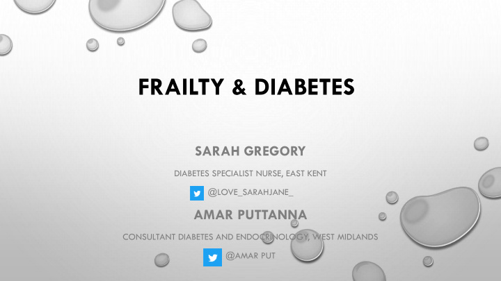 frailty amp diabetes