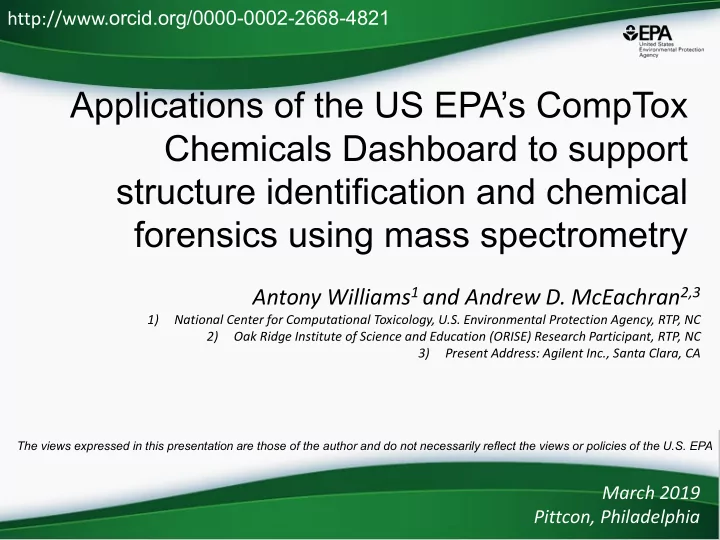 applications of the us epa s comptox chemicals dashboard