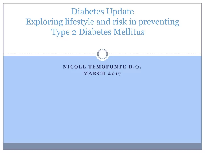 diabetes update
