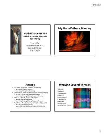 My Grandfathers Blessing HEALING SUFFERING A Clinical Pastoral Response to Suffering Presented