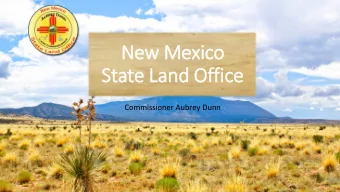 New Me  w Mexico  St  State L  Lan  and O  Office  ce  Commissioner Aubrey Dunn  State Land Trust