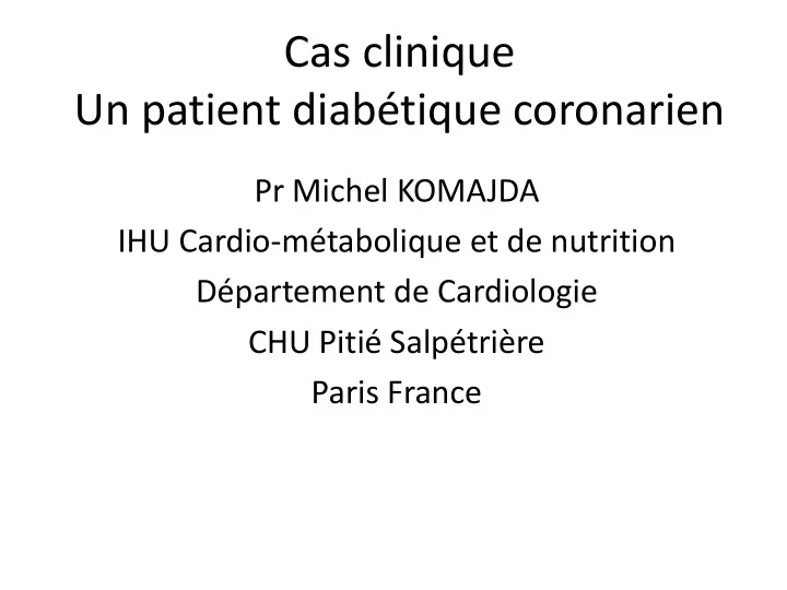 cas clinique