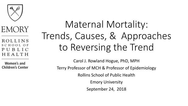 maternal mortality