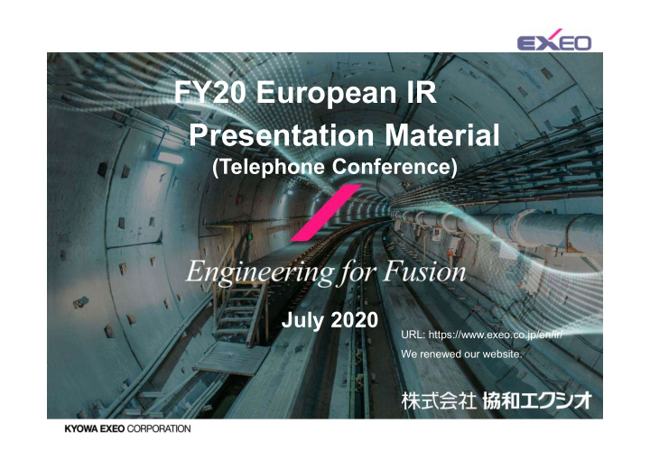 fy20 european ir presentation material