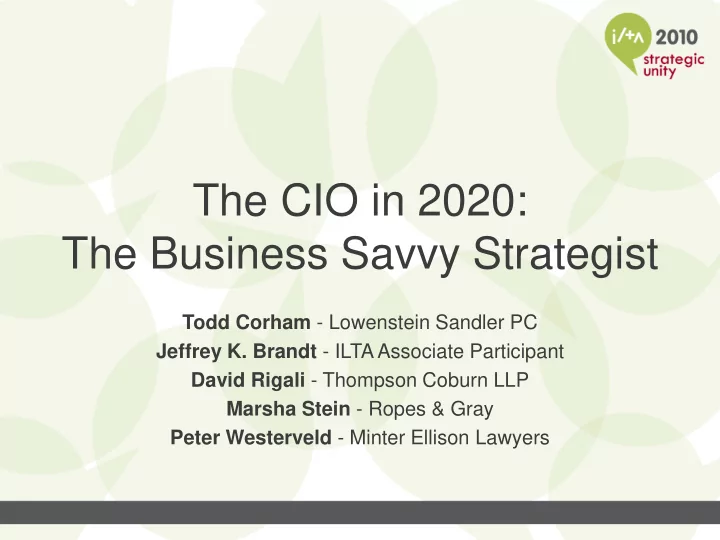 the business savvy strategist