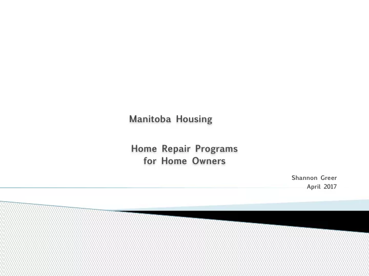 manitoba housing