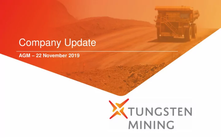 company update