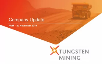 Company Update AGM  22 November 2019  Disclaimer  This presentation includes certain statements