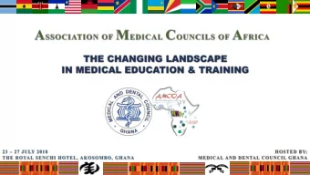 Medical Core Curriculum &amp;  the Delivery  ry Mode  (ZAMBIAN PERSPECTIVE)  Prof.  . Sekelani  i