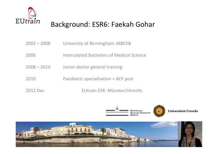 background esr6 faekah gohar