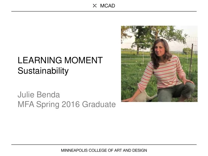 learning moment sustainability