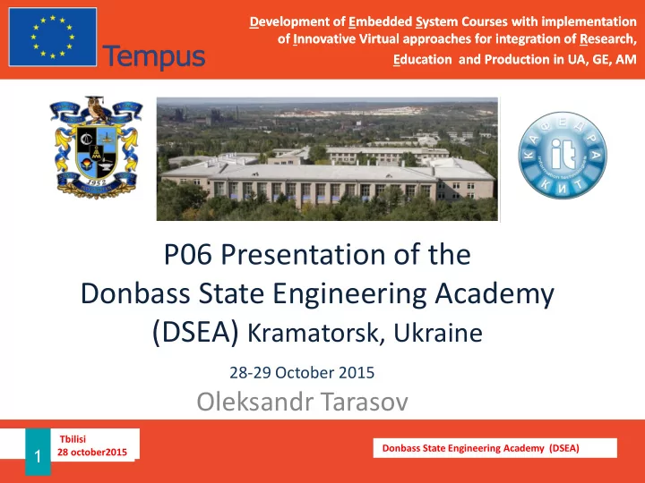 p06 presentation of the