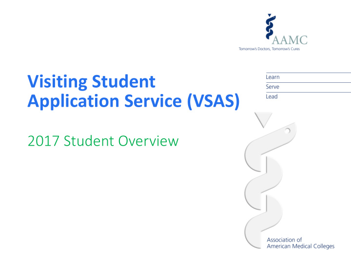 visiting student application service vsas