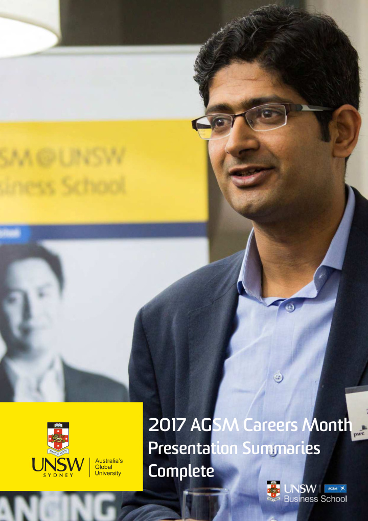 2017 agsm careers month