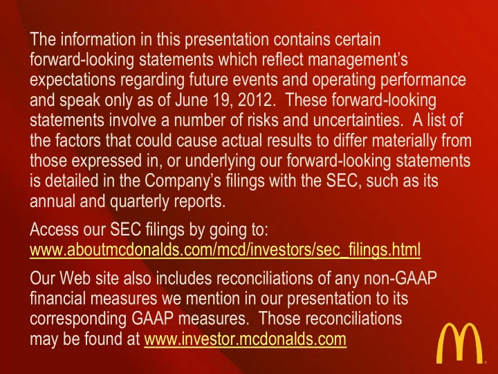 statements involve a number of risks and uncertainties a