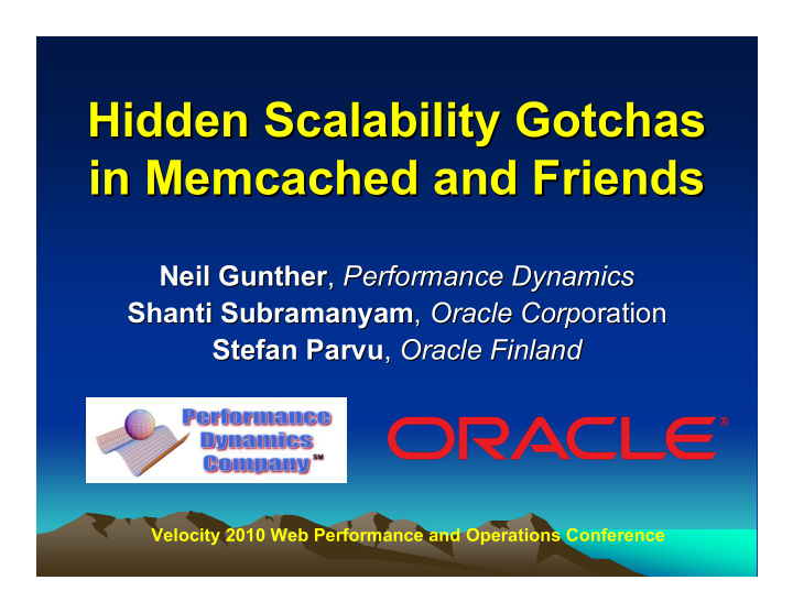 hidden scalability gotchas gotchas hidden scalability in