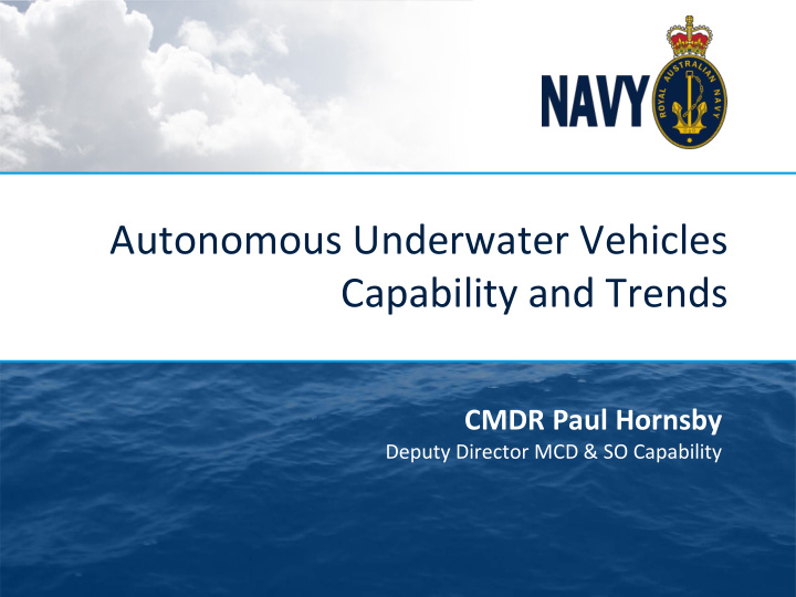 autonomous underwater vehicles capability and trends