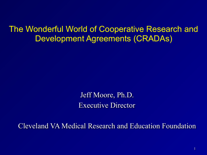 the wonderful world of cooperative research and