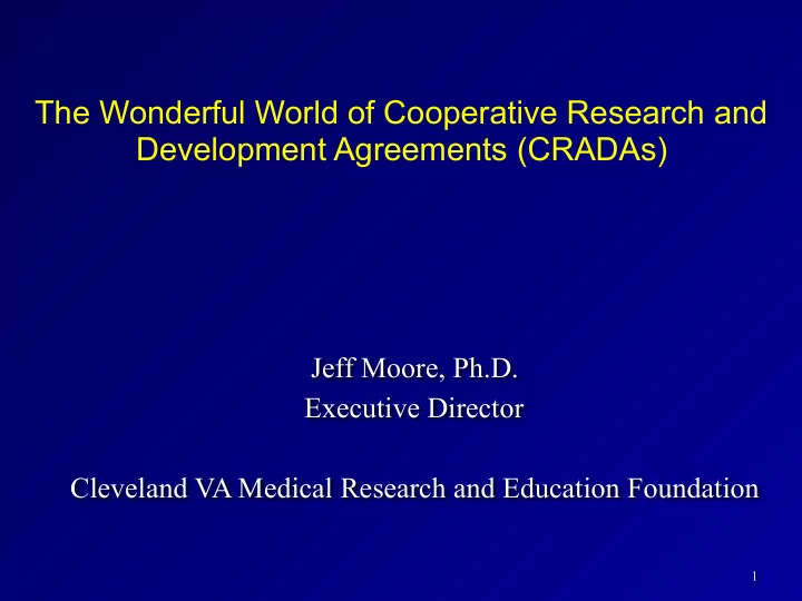 the wonderful world of cooperative research and