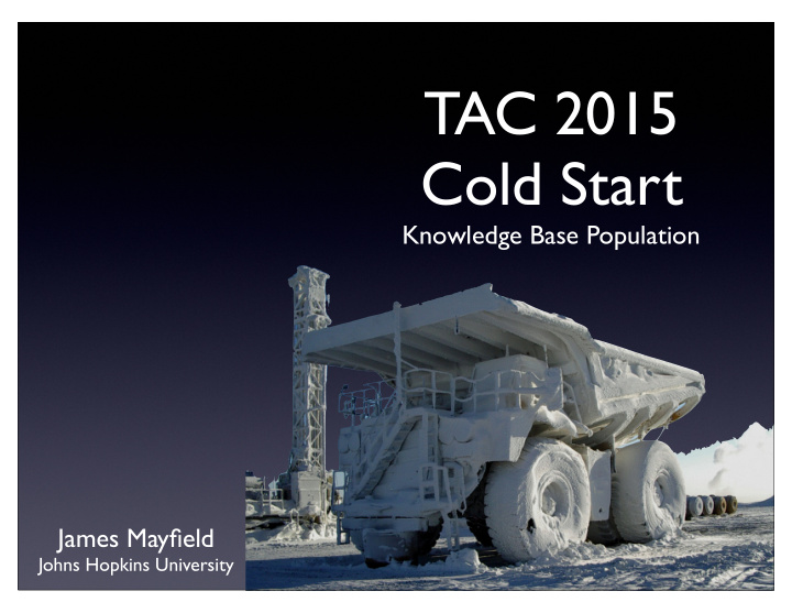 tac 2015 cold start