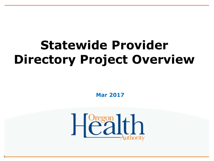 statewide provider