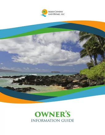 owners  information guide  CONTENTS  3  Welcome Letter  4  Who We Are and What We Do  5-6  Your
