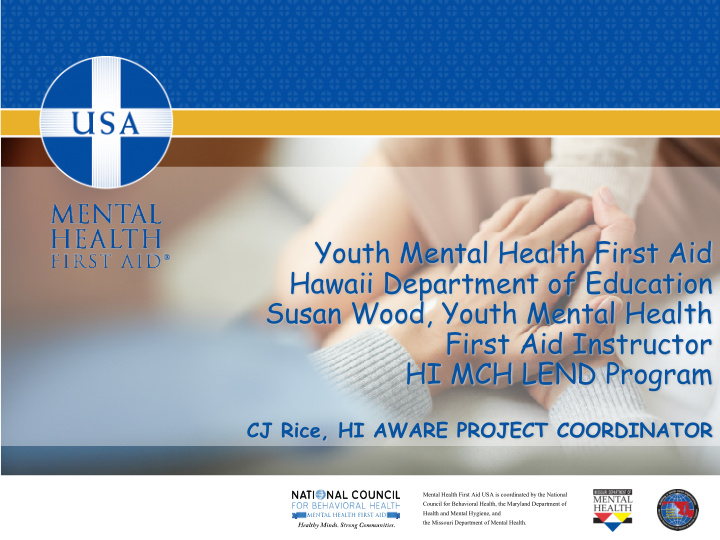 youth mental health first aid hawaii department of