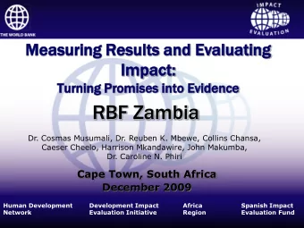 RBF Zambia  Dr. Cosmas Musumali, Dr. Reuben K. Mbewe, Collins Chansa,  Caeser Cheelo, Harrison