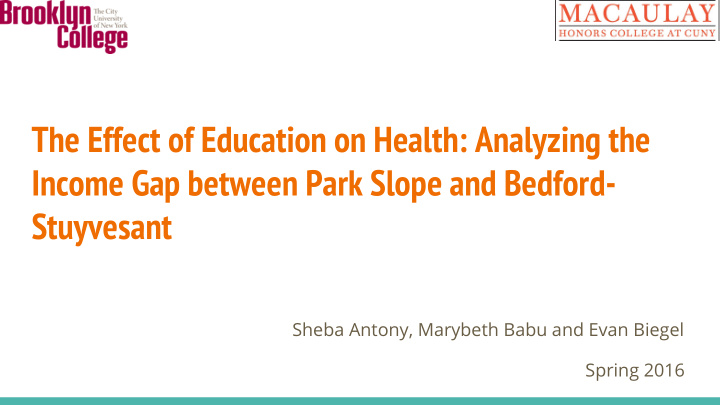the effect of education on health analyzing the income