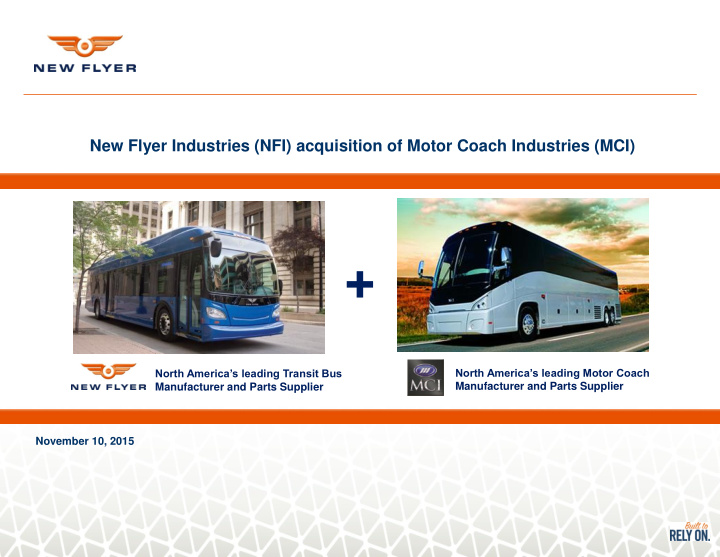 north america s leading motor coach north america s