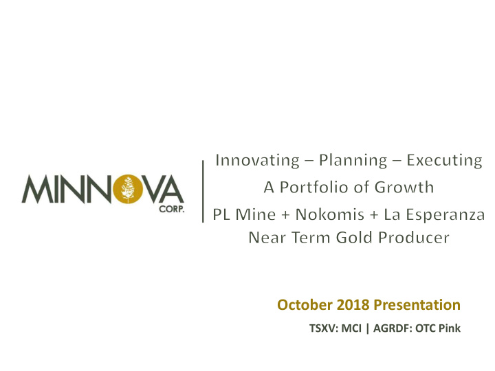 october 2018 presentation