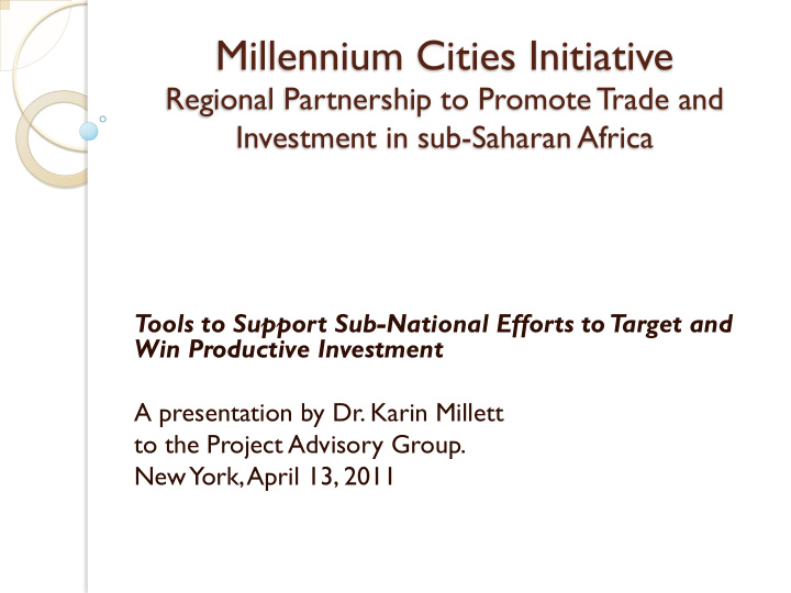 millennium cities initiative