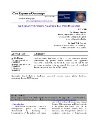 logy  ase  eport  rts in  donto  ntolog  ISSN:2410-0412  Journal homepage: