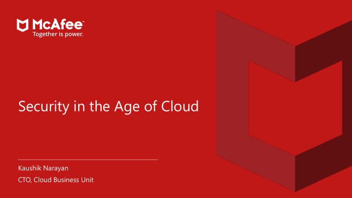 security in the age of cloud