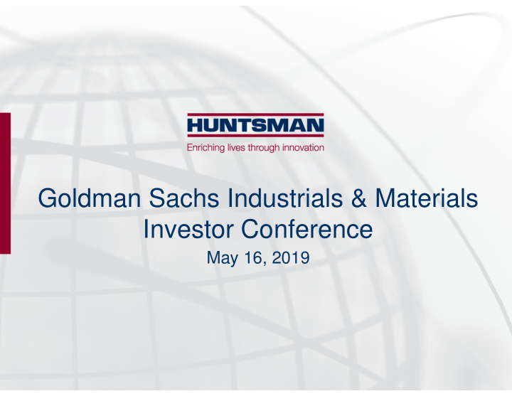 goldman sachs industrials materials investor conference
