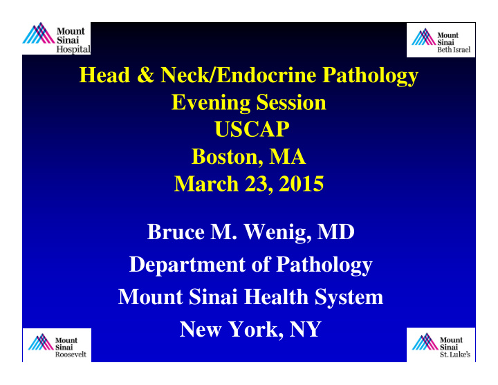 head amp neck endocrine pathology evening session uscap
