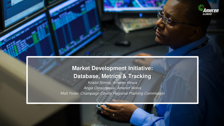 market development initiative database metrics tracking