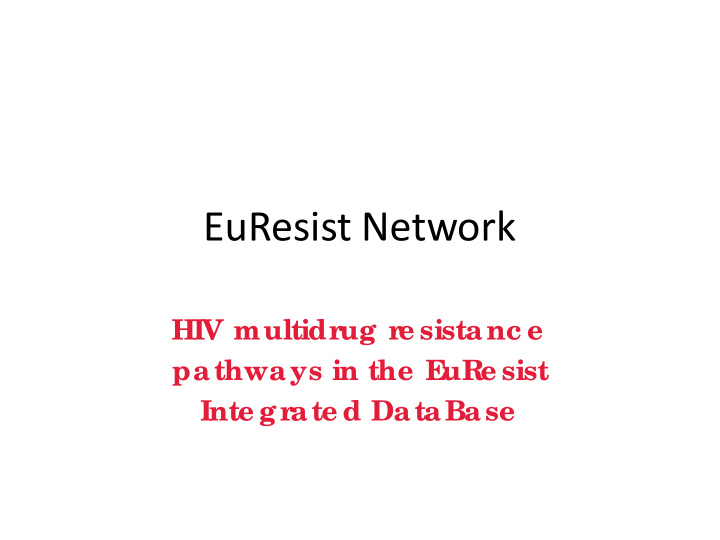 euresist network