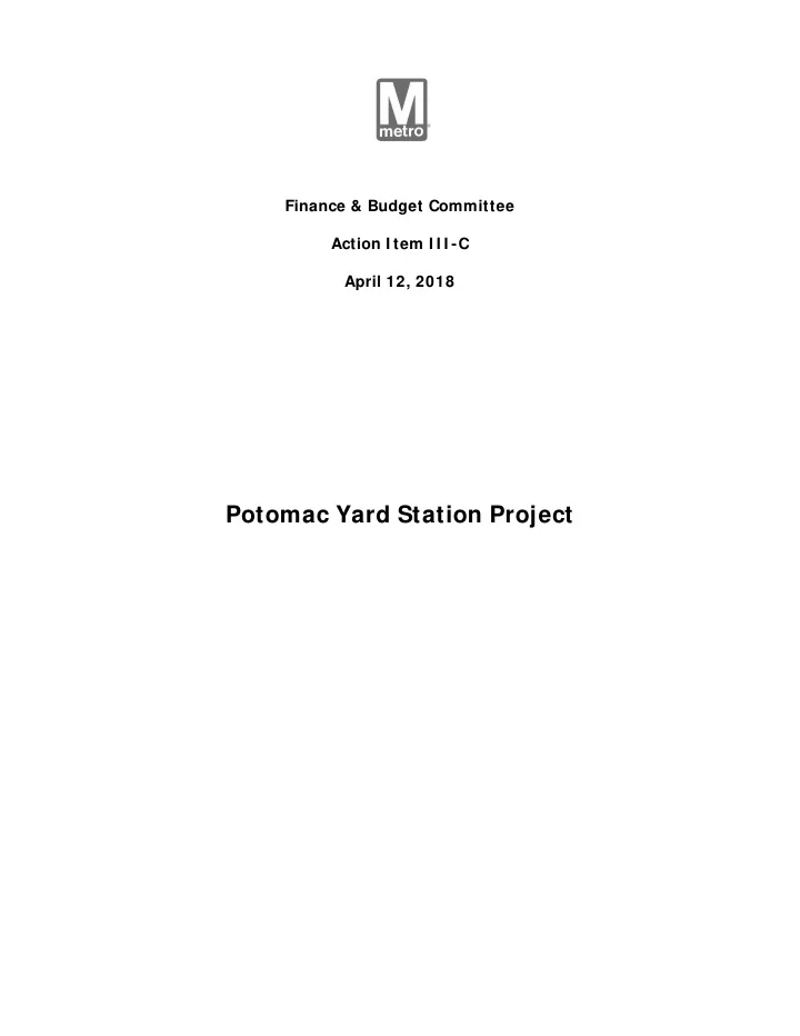 potomac yard station project