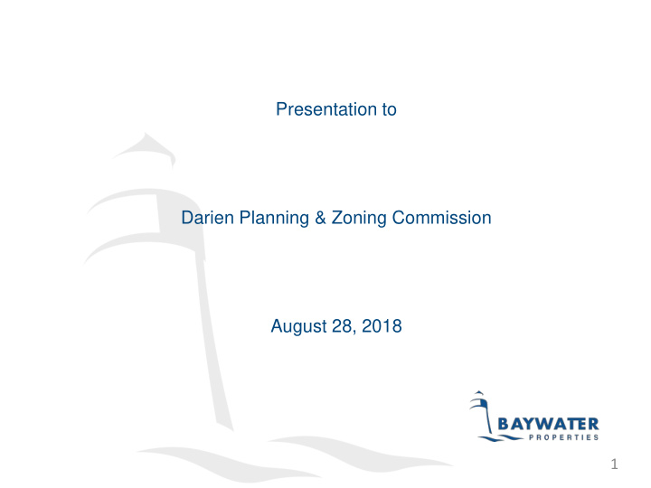 presentation to darien planning zoning commission august