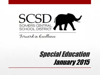 Special Education  January 2015  Presentation Overview:  Special Education Statistics  Based on