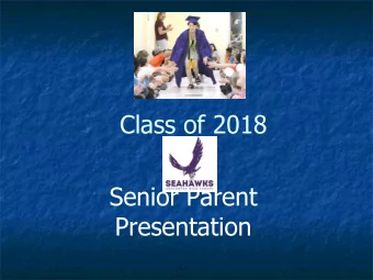 Senior Parent  Presentation  Our Counseling Team is Here  To Support Your Students!  Marci