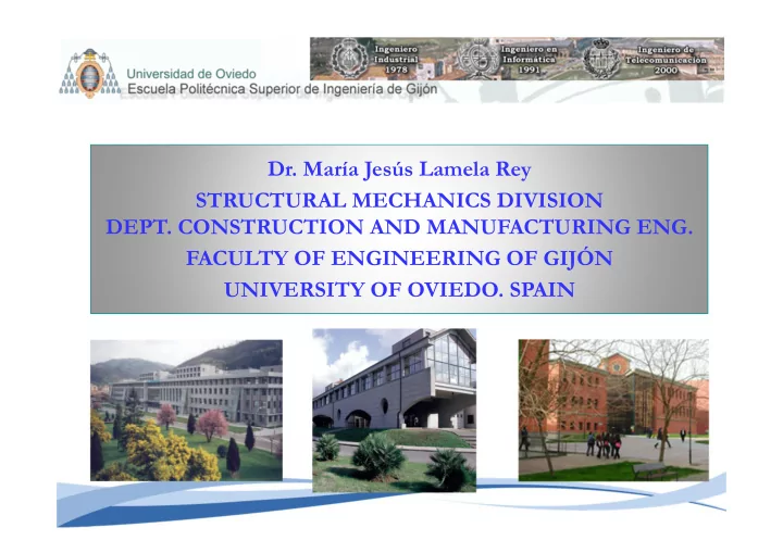 dr mar a jes s lamela rey structural mechanics division