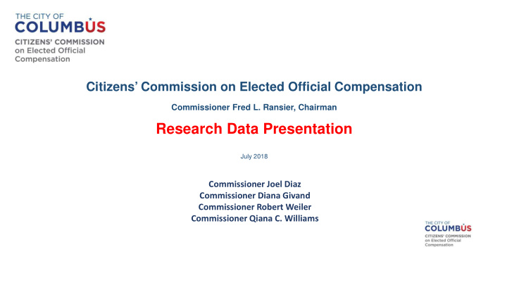 research data presentation
