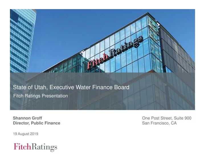 state of utah executive water finance board
