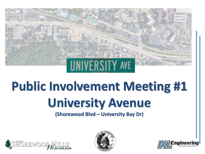 public involvement meeting 1