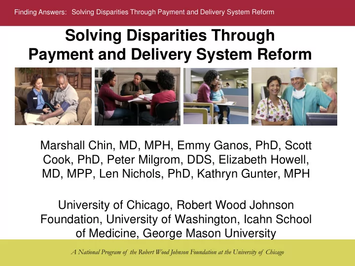 payment and delivery system reform