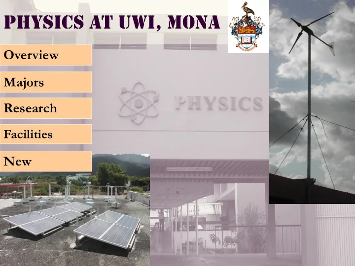 physics at uwi mona