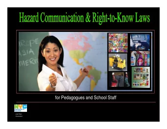 for Pedagogues and School Staff  for Pedagogues and School Staff  Joel Klein  Chancellor